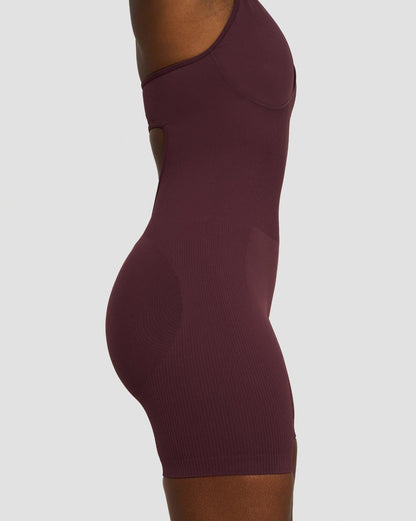 Elevate™ Sculpting Halterneck All In One | Dark Mauve