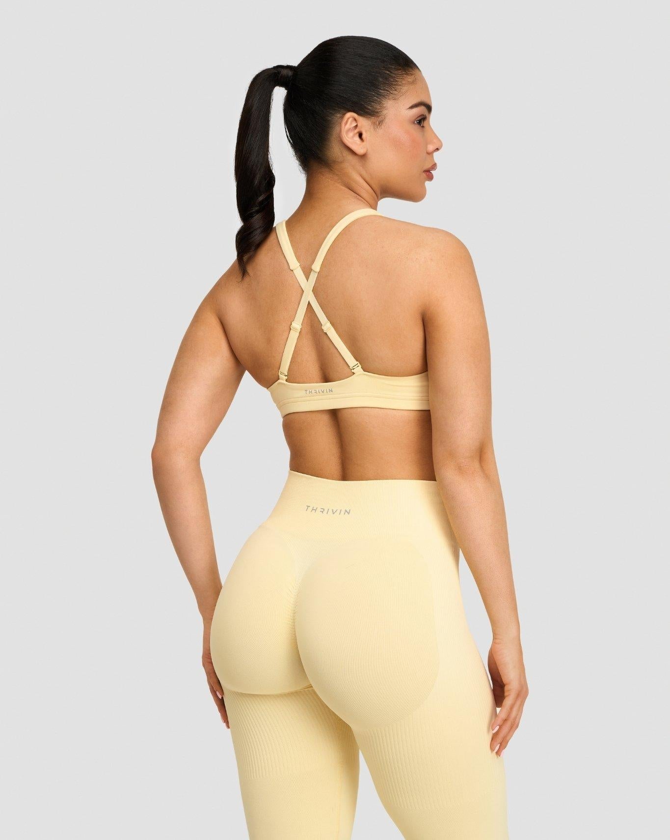 Elevate™ Sculpting Medium Impact Multiway Bra | Golden Butter
