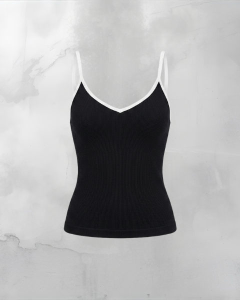 Outline Sweetheart Tanktop | Night Black