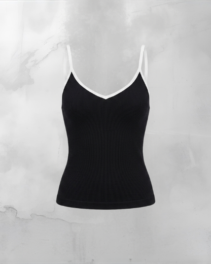 Outline Sweetheart Tanktop | Night Black