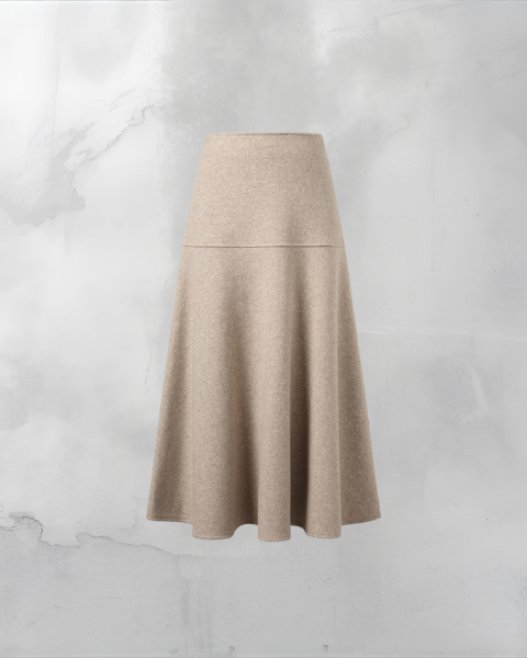 Ausgestellter Maxirock in Wolloptik