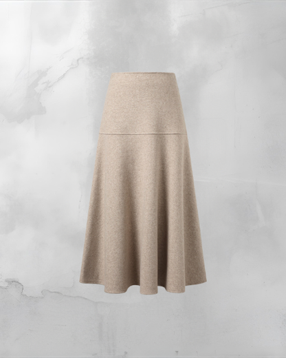 Ausgestellter Maxirock in Wolloptik